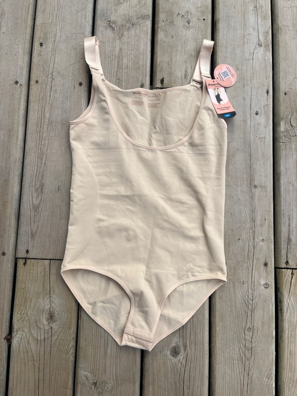 NWT Shapermint Seamless Nude Open-Bust Shaping Bodysuit Shaper Panty Size XL - Picture 2 of 5